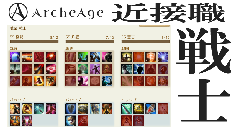 Archeage近接タンク 火力職 戦士 Sonisonigame